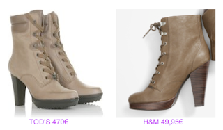 Botines estilo militar 4 Tod's vs H&M